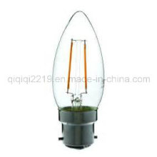 Bulbo claro do filamento do diodo emissor de luz da luz da loja do dim tamanho B22 de 1.5W C35